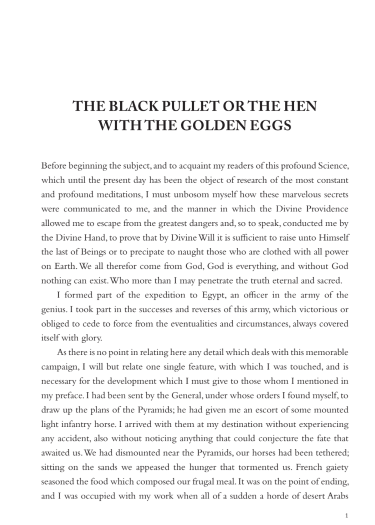 The Black Pullet: The Science of Magical Talismans and Rings