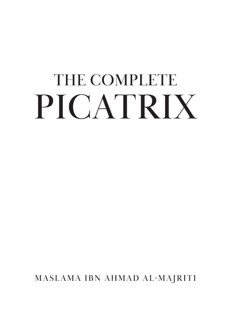 The Complete Picatrix