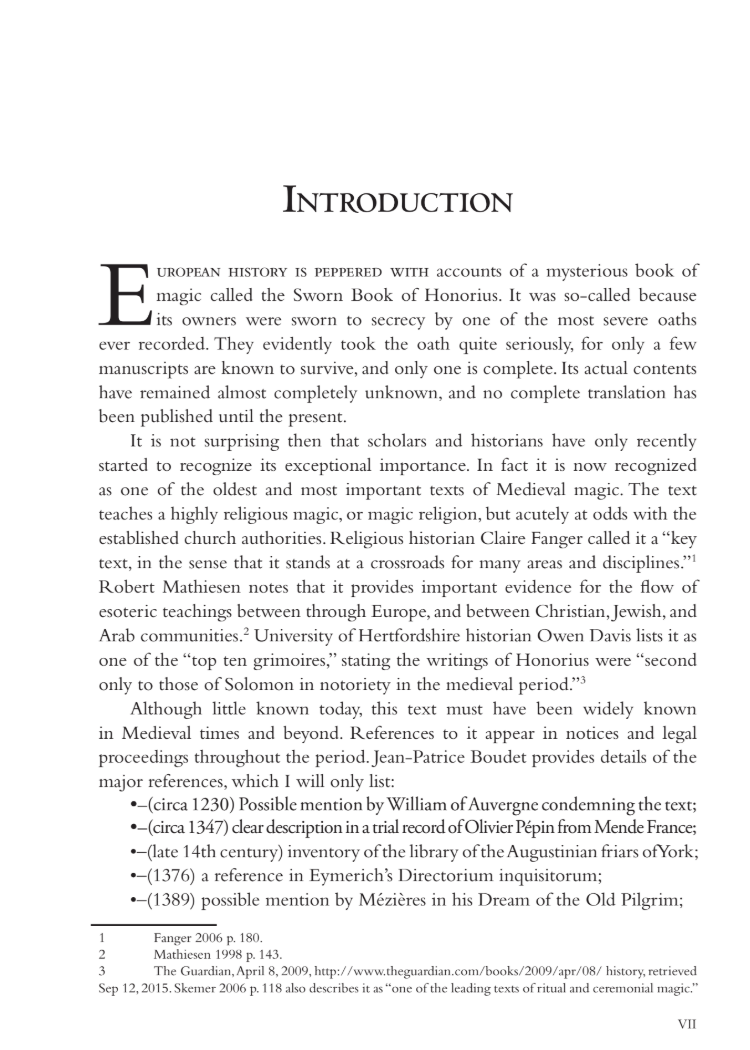 The Sworn Book of Honorius; Liber Juratus Honorii