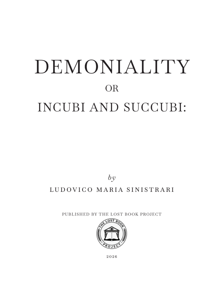 Demoniality; or, Incubi and Succubi