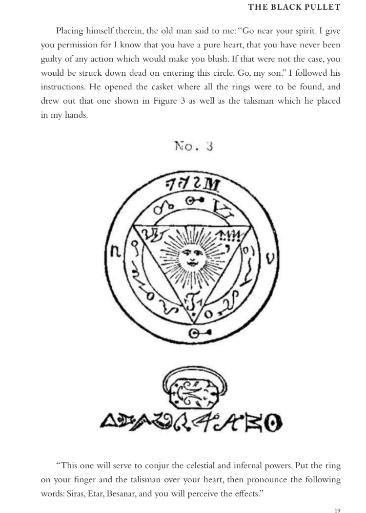 The Black Pullet: The Science of Magical Talismans and Rings