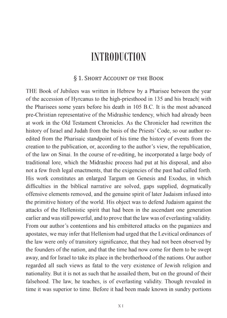The Book of Jubilees by R.H. Charles