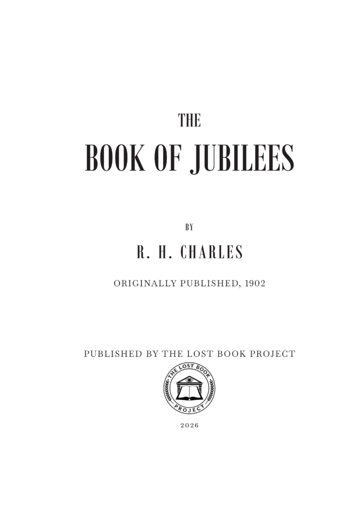 The Book of Jubilees by R.H. Charles