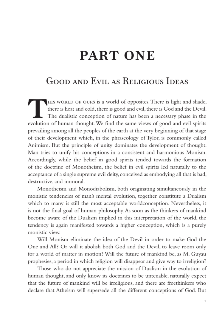 The History of the Devil and the Idea of Evil by Paul Carus