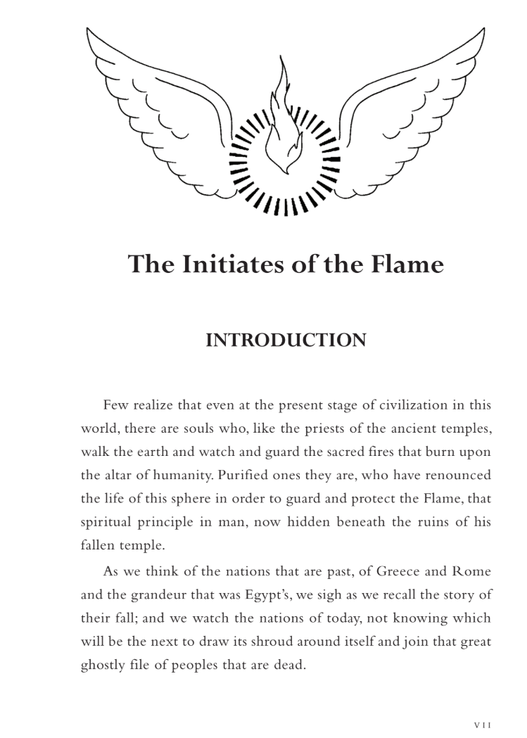 The Initiates of the Flame by Manly P. Hall